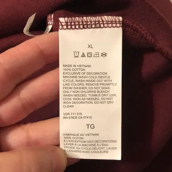 Nautica XL Burgundy with Navy Details Cotton Knit Quarter Zip Pullover